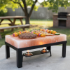 Himalayan Pink Salt Cooking Tile with 2 Spirit Lamps & Metal Stand (Outdoor Cooking)